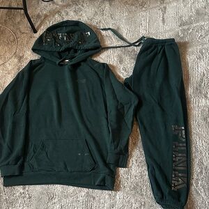 PINK Victoria's Secret Dark Green Teen Joggers
